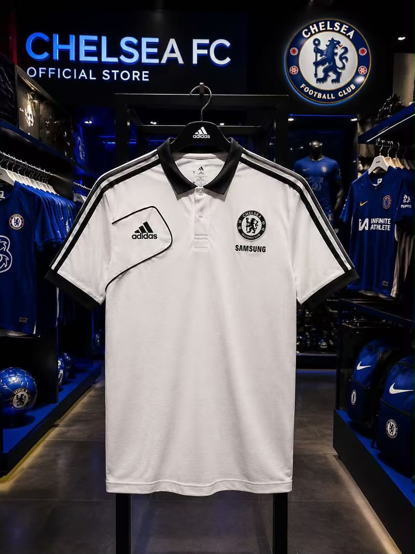 Chelsea Adidas White Polo