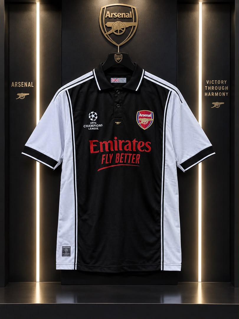 Arsenal Polo Black & White